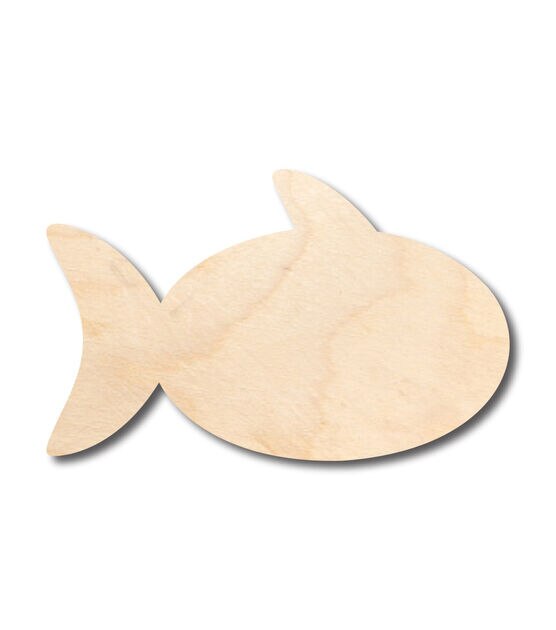 50 Blank Pieces Fish Cut Pieces of Scrapbooking Wood 